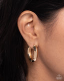 Hinged Homage - Gold Earrings - Paparazzi Accessories