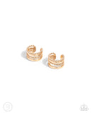 stacked-spectacle-gold-post earrings-paparazzi-accessories