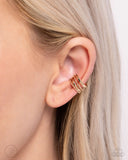 Stacked Spectacle - Gold Cuff Earrings - Paparazzi Accessories