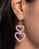 Dedicated Darling - Pink Earrings - Paparazzi Accessories