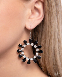 Wreathed Wish - Black Earrings - Paparazzi Accessories