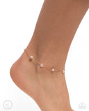 Charming Court - Gold Anklet - Paparazzi Accessories