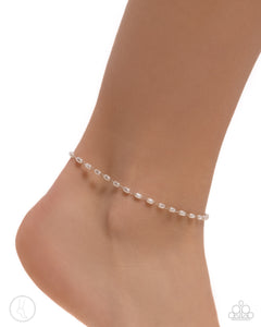 Pearl Purpose - White Anklet - Paparazzi Accessories