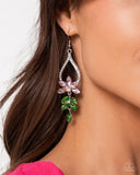 Floral Fuss - Pink Earrings - Paparazzi Accessories