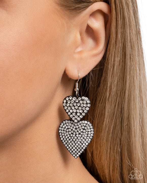 Never Enough Sparkle - Black Earrings - Paparazzi Accessories