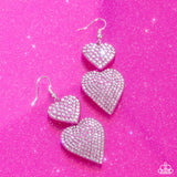 Never Enough Sparkle - Pink Earrings - Paparazzi Accessories