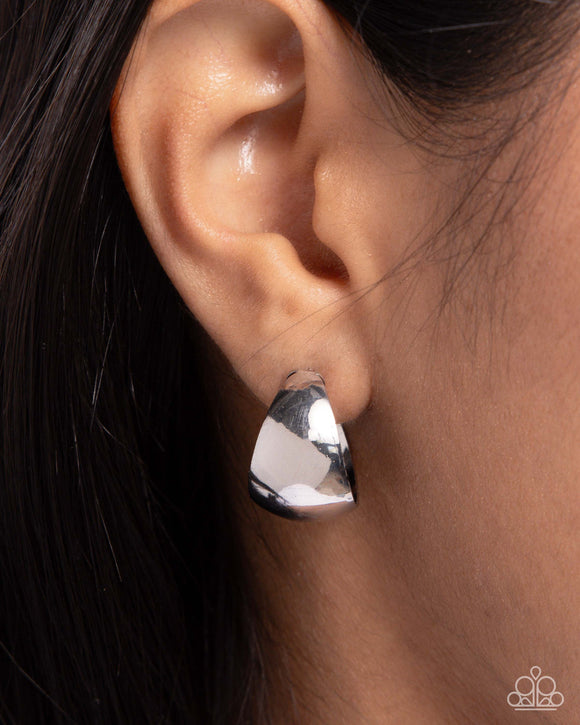 Suddenly Shiny - Silver Earrings - Paparazzi Accessories