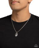 Wolf Warrior  - Silver Mens Necklace - Paparazzi Accessories