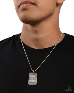 Prove Them Wrong - Silver Mens Necklace - Paparazzi Accessories