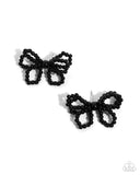 opera-fanatic-black-post earrings-paparazzi-accessories