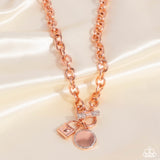 Locked Lady - Copper Necklace - Paparazzi Accessories