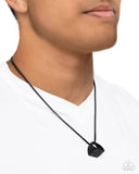 City Chase - Black Mens Necklace - Paparazzi Accessories