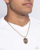 Leo Leader - Gold Mens Necklace - Paparazzi Accessories