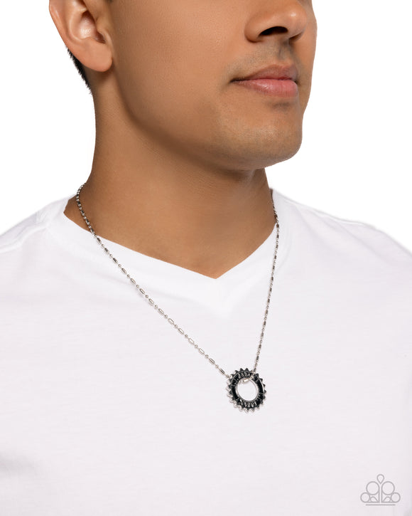 Second Gear - Silver Mens Necklace - Paparazzi Accessories