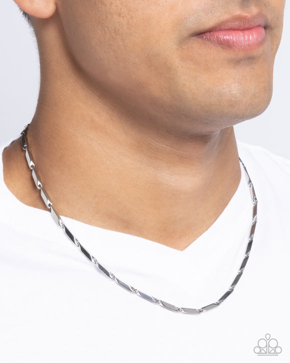 Complimentary Chain - Silver Mens Necklace - Paparazzi Accessories