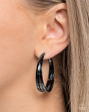 Layover Leader - Black Earrings - Paparazzi Accessories