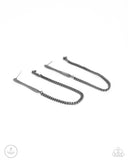 trenchant-tease-black-post earrings-paparazzi-accessories