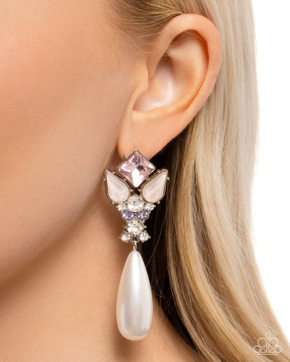 Pearly Promenade - Multi Post Earrings - Paparazzi Accessories