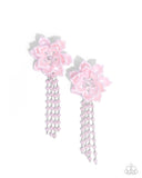 lotus-length-pink-post earrings-paparazzi-accessories