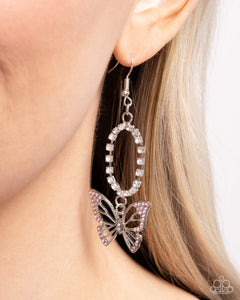 Aerial Avenue - Pink Earrings - Paparazzi Accessories