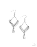 dripping-drama-white-earrings-paparazzi-accessories