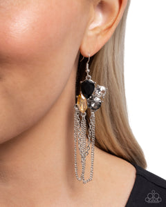 Decadent Distance - Black Earrings - Paparazzi Accessories