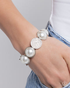 Believable Bling - White Bracelet - Paparazzi Accessories