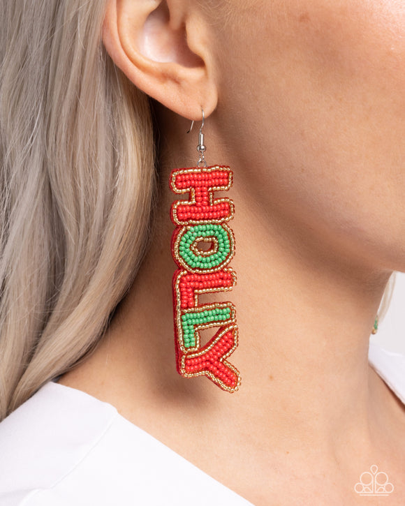 Jolly Holiday - Multi Earrings - Paparazzi Accessories