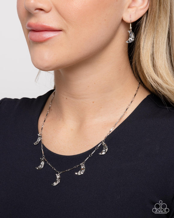 Moon Movement - Silver Necklace - Paparazzi Accessories