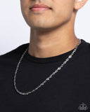 Simple Showroom - Silver Mens Necklace - Paparazzi Accessories
