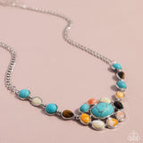 Enigmatic Ease - Blue Necklace - Paparazzi Accessories