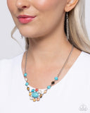 Enigmatic Ease - Blue Necklace - Paparazzi Accessories