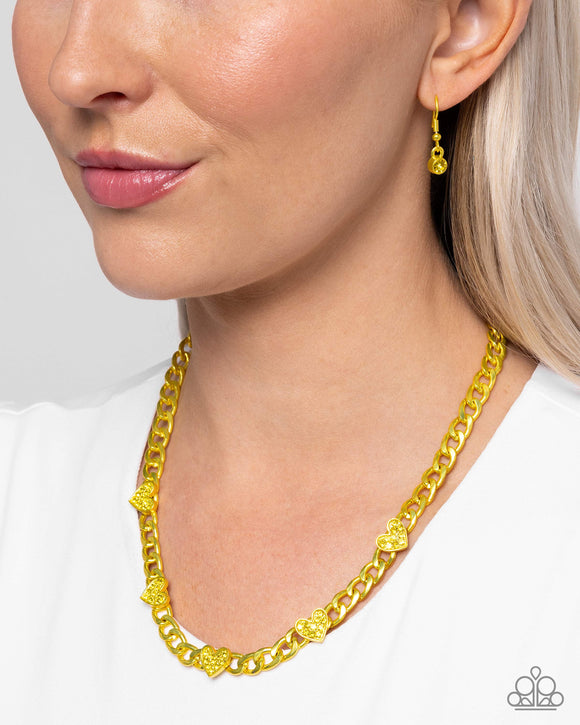 Fond Fashion - Yellow Necklace - Paparazzi Accessories