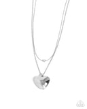 halting-hearts-silver-necklace-paparazzi-accessories