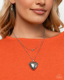 Halting Hearts - Silver Necklace - Paparazzi Accessories