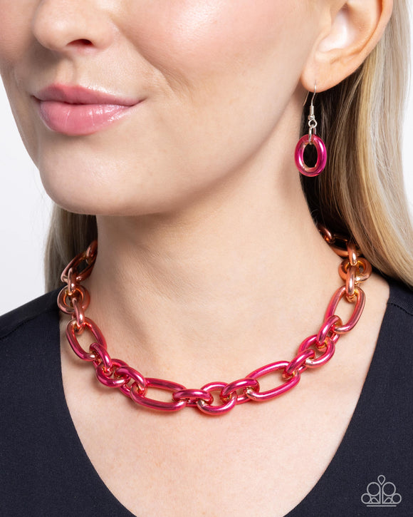 Nuanced Nightlife - Pink Necklace - Paparazzi Accessories