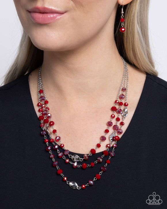 Radiantly Rich - Red Necklace - Paparazzi Accessories