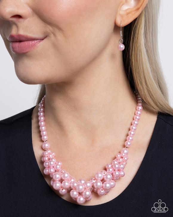 Austen Adornment - Pink Necklace - Paparazzi Accessories