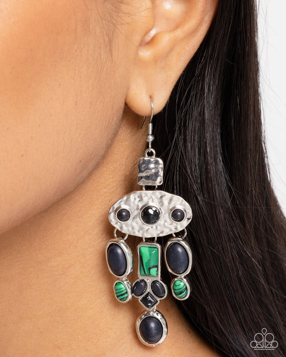 Inspired Interval - Black Earrings - Paparazzi Accessories