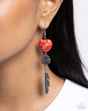Free-Spirited Fame - Red Earrings - Paparazzi Accessories