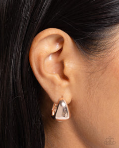 Thick as Thieves - Rose Gold Earrings - Paparazzi Accessories