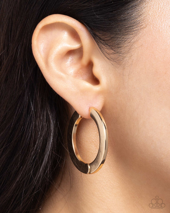 Circling Chariot - Gold Earrings - Paparazzi Accessories