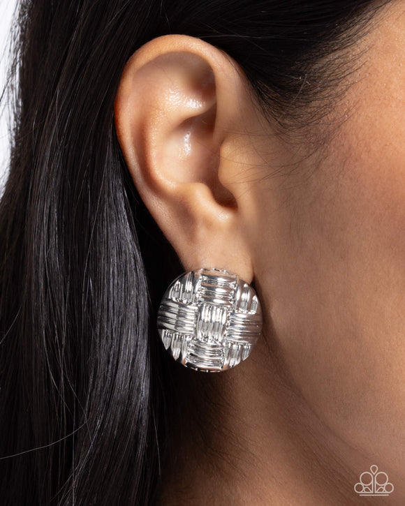 Woven Wisdom - Silver Earrings - Paparazzi Accessories