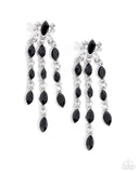 lively-lure-black-post earrings-paparazzi-accessories