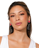 Visible Valentines - Black Post Earrings - Paparazzi Accessories