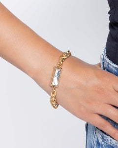 Grungy Gait - Gold Bracelet - Paparazzi Accessories