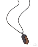 woodwork-study-black-mens necklace-paparazzi-accessories