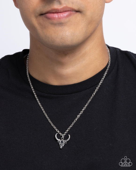 Speeding Up - Black Mens Necklace - Paparazzi Accessories