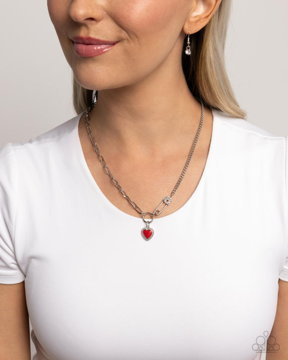 Valuable Valor - Red Necklace - Paparazzi Accessories