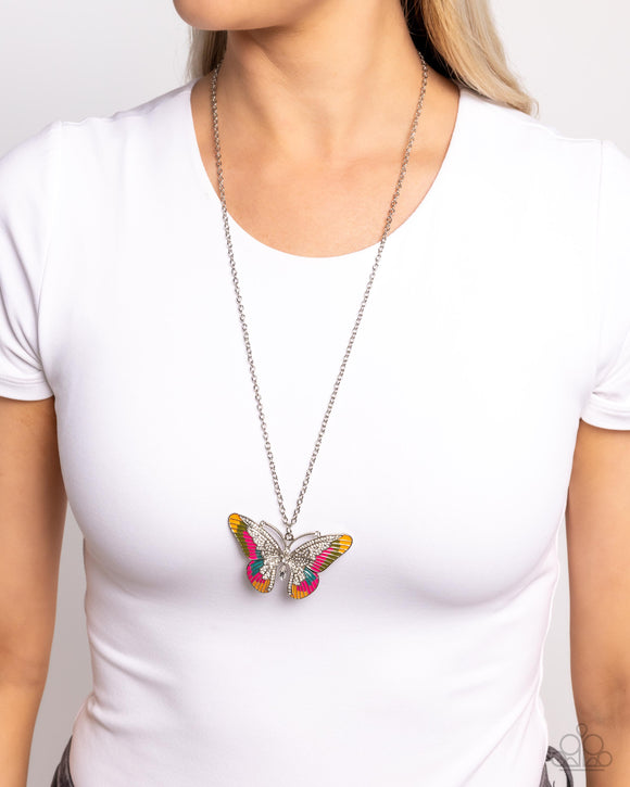 Papillon Pizzazz - Multi Necklace - Paparazzi Accessories